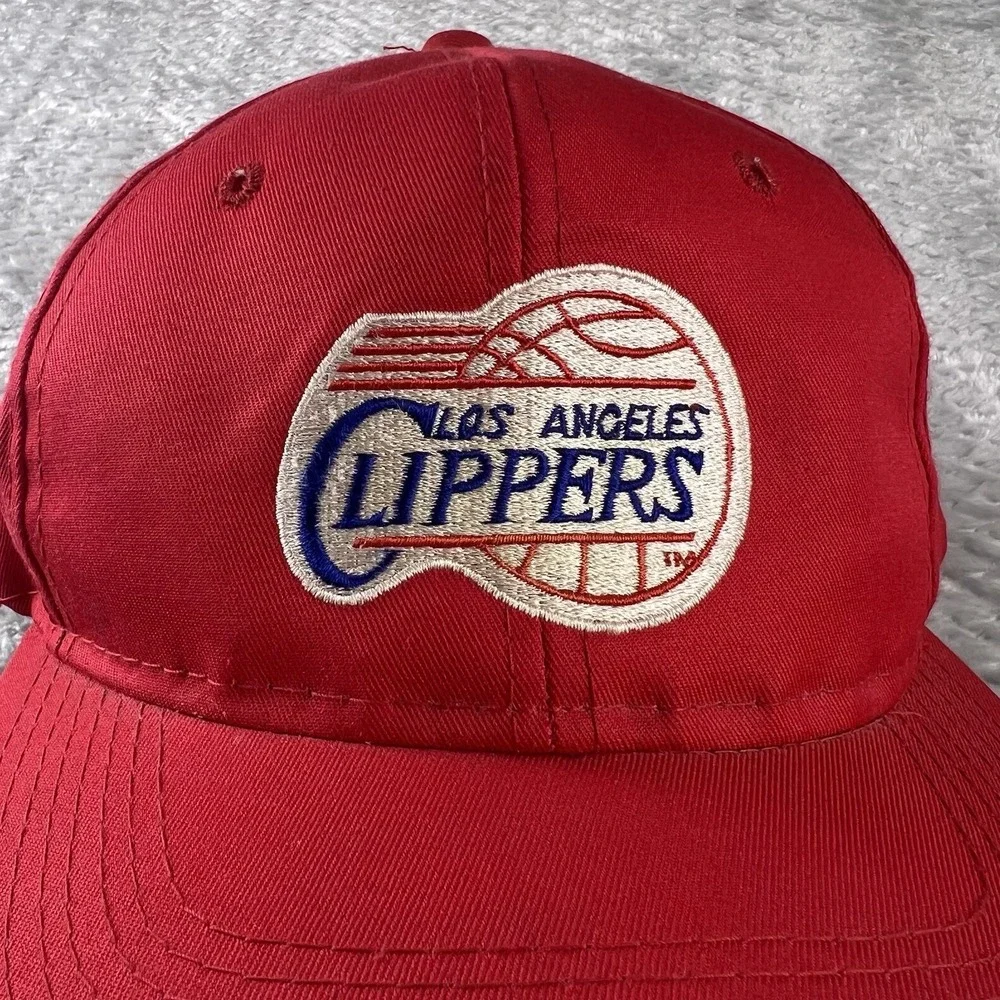 Vintage Los Angeles Clippers G Cap Snapback Hat NBA Made In Korea Red Green Bill